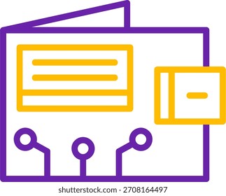 Ewallet Line Two Color Vector Icon Design