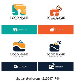 e-wallet logo design icon vector