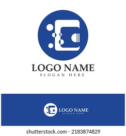 vector de diseño de logotipo de cartera electrónica