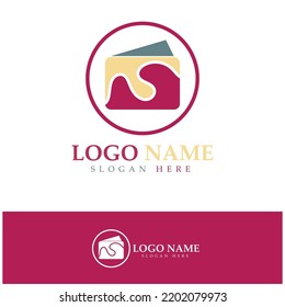 e-wallet logo design icon vector