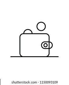 E-Wallet with money vector