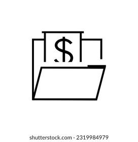 e-wallet payment online financial folder icon
