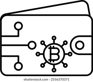 EWallet Vector Line Icon Design