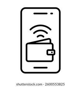 EWallet Vector Line Icon Design