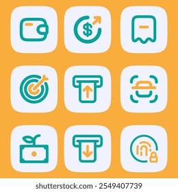 E-Wallets online smartphone app UI Icon