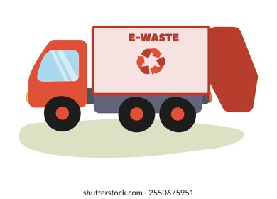 E-waste collection truck for responsible recycling of electronic devices