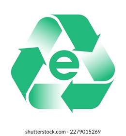 E-Müll, Elektronik-Recycling, Vektorsymbol
