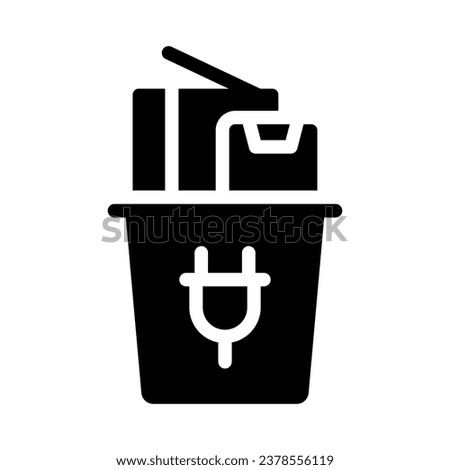 ewaste glyph icon illustration vector graphic. Simple element illustration vector graphic, suitable for app, websites, and presentations isolated on white background
