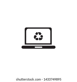 E-waste icon. Recycle sign. Ecology symbol