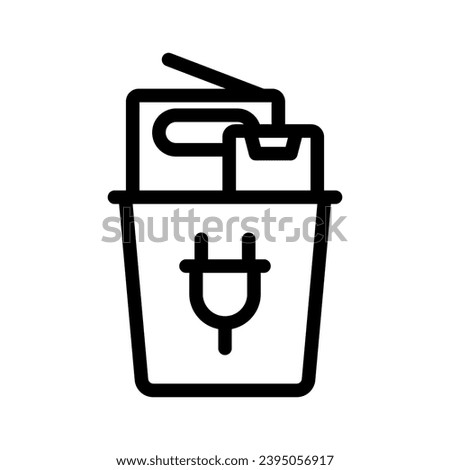 ewaste line icon illustration vector graphic. Simple element illustration vector graphic, suitable for app, websites, and presentations isolated on white background