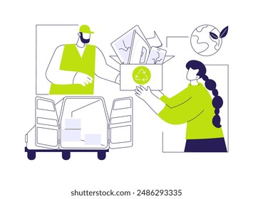 E-waste recycling abstract concept vector illustration. Reuse of electronic equipment, ecological consumption, green computing and disposal, hardware recycling idea abstract metaphor.