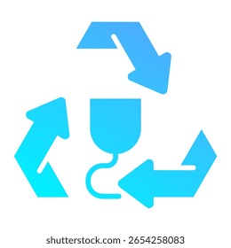 Elemento Ícone De Reciclagem De Resíduos Eletrônicos Para Projeto