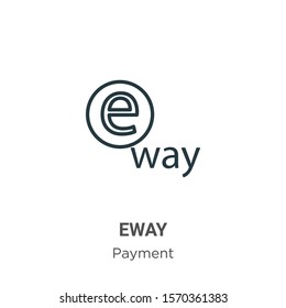 Eway outline vector icon. Thin line black eway icon, flat vector simple element illustration from editable payment concept isolated on white background