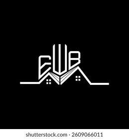 EWB Real State logo design, EWB simple and modern logo. EWB luxurious alphabet design  
