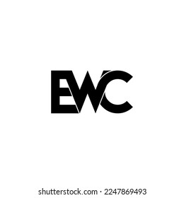 ewc typography letter monogram logo design