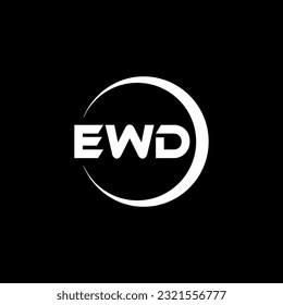 EWD letter logo design in illustration. Vector logo, calligraphy designs for logo, Poster, Invitation, etc.
