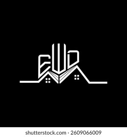 EWD Real State logo design, EWD simple and modern logo. EWD luxurious alphabet design  
