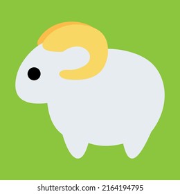 Ewe icon emoji isolated vector illustration. Ewe animal emoticon