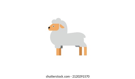 Ewe vector flat icon. Sheep vector. Isolated sheep emoji illustration