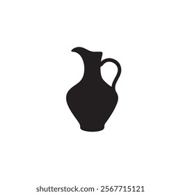 Ewer silhouette vector image white background