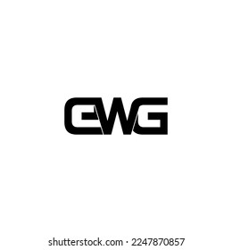 ewg initial letter monogram logo design