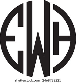 EWH Círculo logo diseño, icono, símbolo, archivo de Vector,