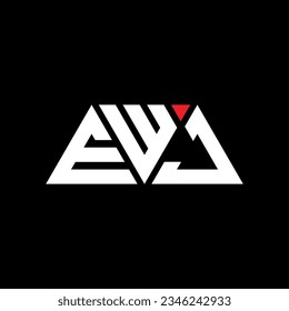 EWJ Triangle Buchstaben Logo Design mit Dreieck Form. EWJ Dreieck Logo Design Monogramm. EWJ Dreieck-Vektorlogo-Vorlage mit roter Farbe. EWJ dreieckiges Logo Einfach, elegant und luxuriös.
