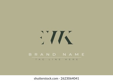 EWK abstract letter logo design. This logo is designed by three abstract letters.