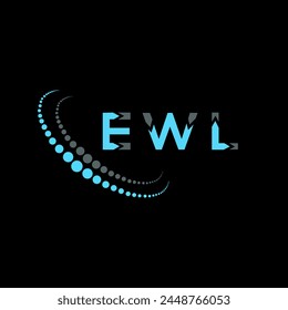 Diseño abstracto del logotipo de la letra de EWL. EWL diseño único. BUENO.
