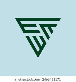 EWM Letter Logo Design. EWM Vector de diseño de logotipo de carta creativa, EWM Letter Initial Logo Design.

