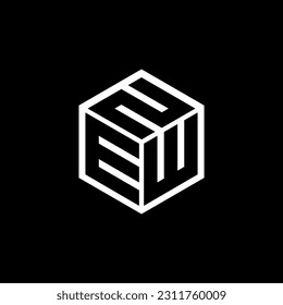 EWN letter logo design in illustration. Vector logo, calligraphy designs for logo, Poster, Invitation, etc.