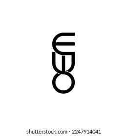 ewo typography letter monogram logo design