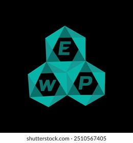 EWP creative minimalist letter logo. EWP unique vector initials alphabet letter logo design
