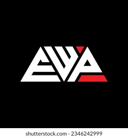 Diseño del logotipo de la letra del triángulo EWP con forma de triángulo. Monograma de diseño del logotipo del triángulo EWP. Plantilla de logotipo vectorial de triángulo EWP con color rojo. Logo triangular EWP Diseño sencillo, elegante y lujoso.