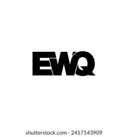 vector de diseño de logotipo de carta monograma EWQ