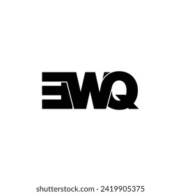 EWQ letter monogram logo design vector