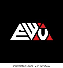 Diseño del logotipo de la letra del triángulo EWV con forma de triángulo. Monograma de diseño del logotipo del triángulo EWV. Plantilla de logotipo vectorial de triángulo EWV con color rojo. Logo triangular EWV Diseño sencillo, elegante y lujoso.