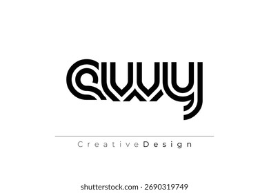 EWY Diseño de logotipo de letra moderno único creativo. Diseño elegante del logotipo del monograma con los Elementos decorativos y la tipografía