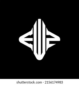 EWZ letter logo creative design with vector graphic