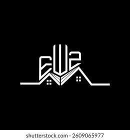 EWZ Real State logo design, EWZ simple and modern logo. EWZ luxurious alphabet design  
