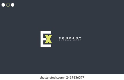  EX Alphabet letters Initials Monogram logo XE, E and X