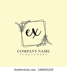 EX Initial beauty floral logo template