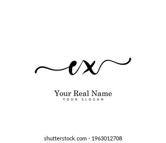 EX Vector de logotipo de monograma de belleza inicial