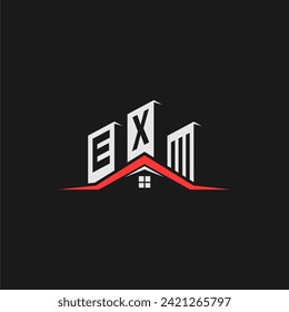 Design-Vektorgrafik des EX-Designs für das EX-Logo in der Erstkonstruktion