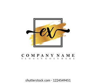 EX Initial handwriting logo concept