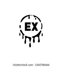 EX  Initial Handwriting logo template vector
