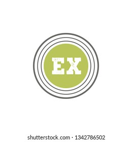 EX  Initial Handwriting logo template vector