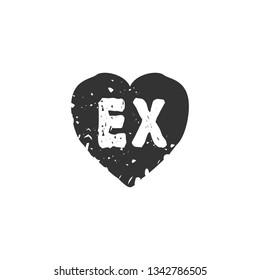 EX  Initial Handwriting logo template vector