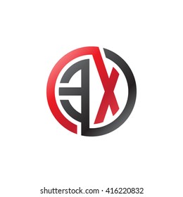 EX initial letters linked circle logo red black