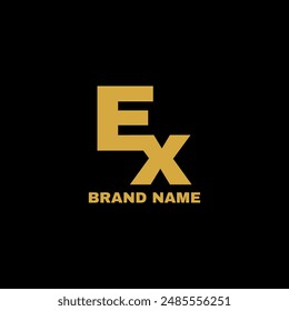 Ex  letter alphabet business logo template